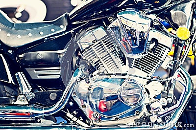 Big and powerfull motorcycle engine