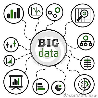 bigdatavectorillustrationgreen