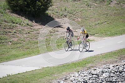 Bike riding on the Oklahoma River Trail