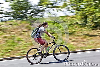 Biker in central Park