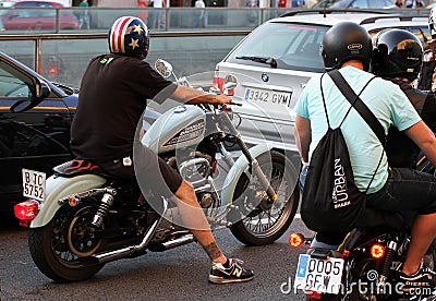 Bikers on Barcelona Harley Days 2013