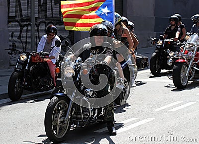 Bikers on Barcelona Harley Days