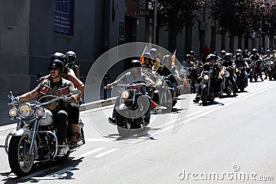 Bikers on Barcelona Harley Days 2013