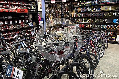 Bikes bike bicycles in sport store