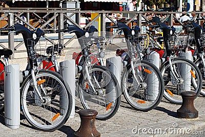 Bikes for hire, Seville, Spain.