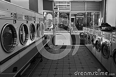 Bikes outside of Laundrette