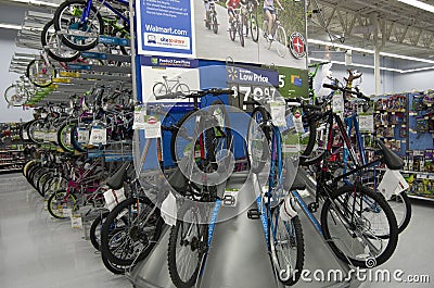 Bikes in Walmart store
