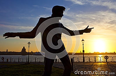 Billy Fury Statue at Albert Dock in Liverpool