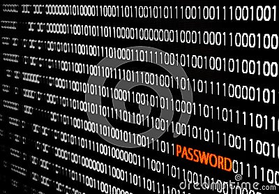 Binary code with password theft