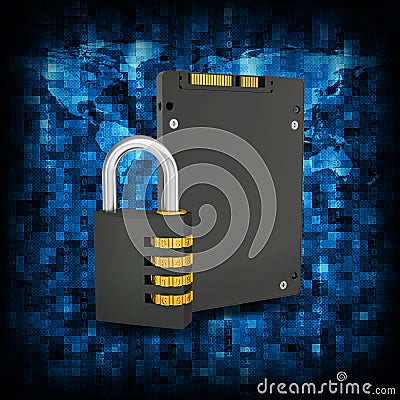 Binary code and SSD with combination lock