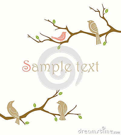 Birds on branches