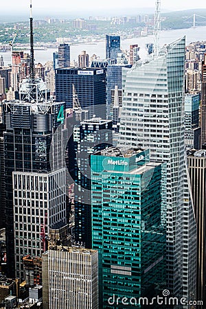 Birds eye view of Times Square