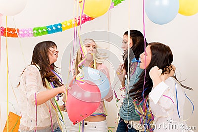 Birthday party celebration - woman with confetti