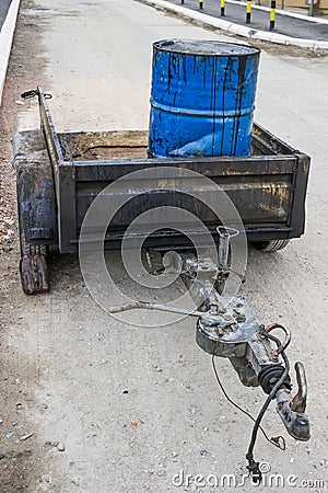 Bitumen Emulsion in Steel Drum on the trailer 2