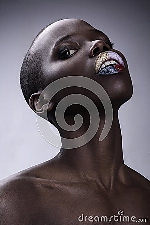 Black African American British fashion model portrait