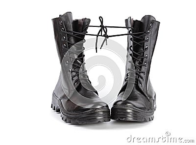 Black army boots