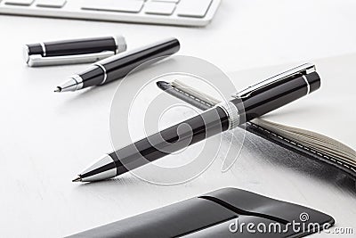 Black ball pen and roller pen