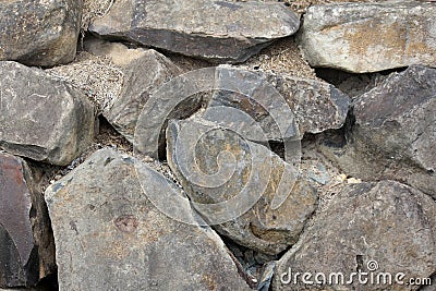 Black Basalt Rock Retaining Wall