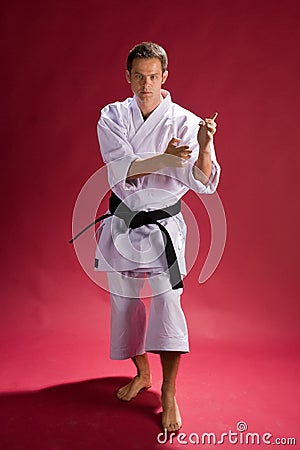 Black belt in karate