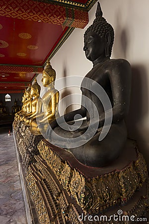 Black Buddha statue in Thailand