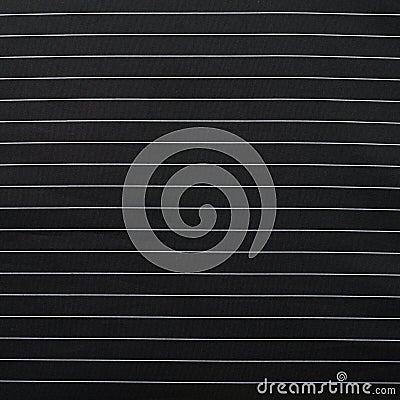 Black cloth material with white stripes