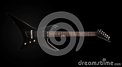 Black electric guitar