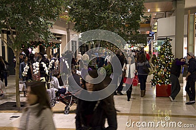 Black Friday Holiday Shopping Mall Christmas tree