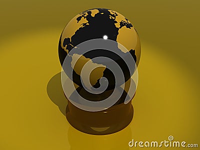 Black and Gold globe
