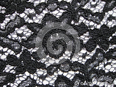 Black lace fabric