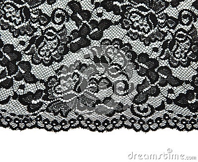 Black lace with pattern with form flower