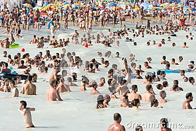 The Black Sea Crowded With People