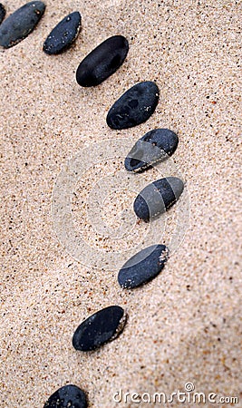 Black stepping stones