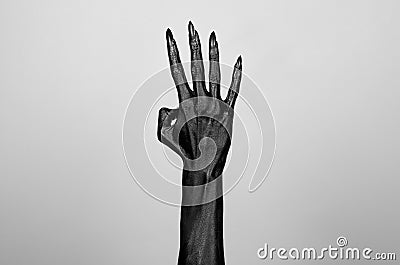 Black thin hand of death