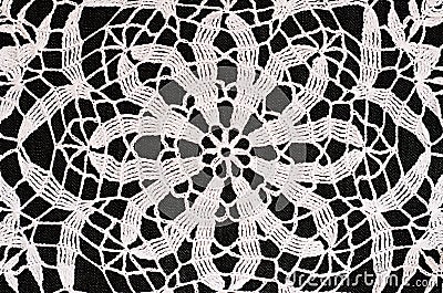 Black and white crochet background