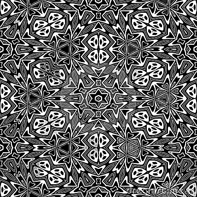 Black and white flower pattern