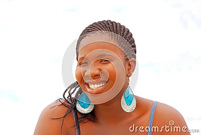 Black woman portrait smiling