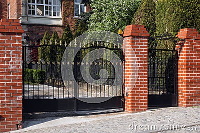 Black wrought gate