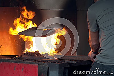 Blacksmith in a work