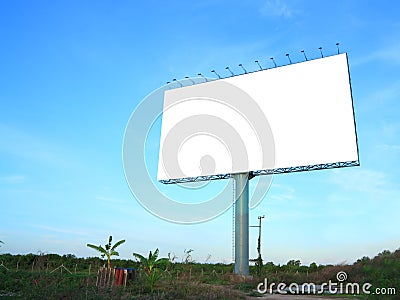 Blank advertising billboard
