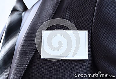 Blank Badge on mens torso