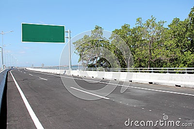 Blank billboard or road sign