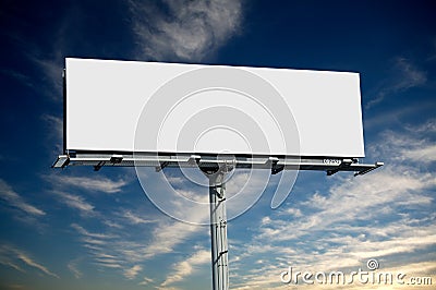Blank commercial billboard