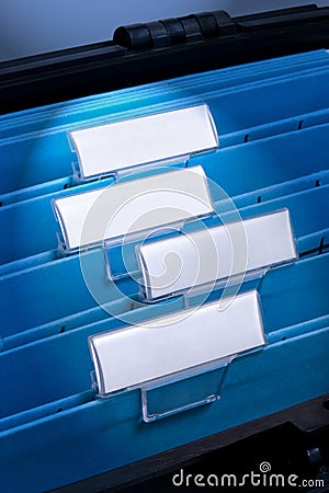 Blank Files In Filing Cabinet