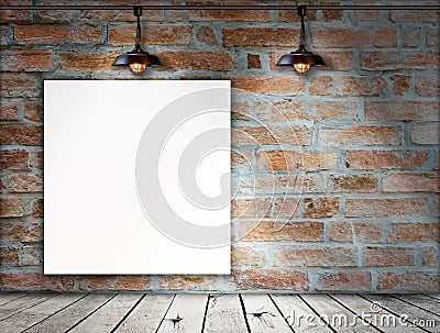 Blank frame on Brick wall