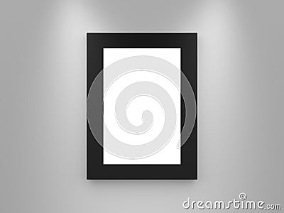 Blank Gallery Frame with Black Border
