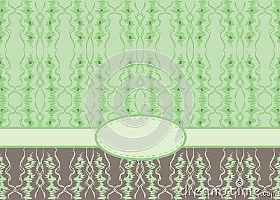 Blank Green Greeting Card