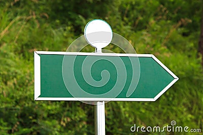 Blank Green Sign with Right Direction