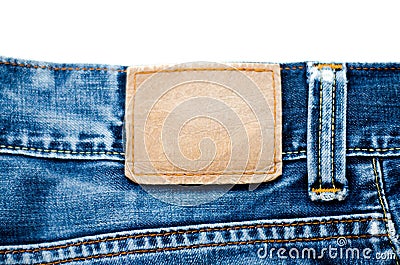 Blank jeans label