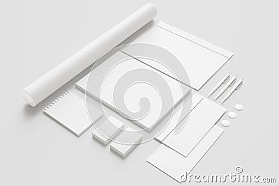 Blank Stationery / Corporate ID Set isolated on white