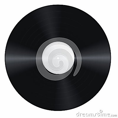 Blank vinyl record isolated on white background with clipping path.